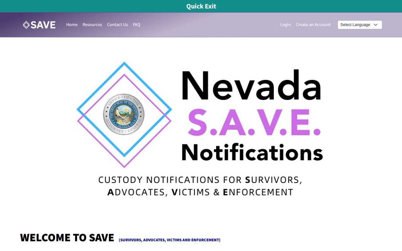 Nevada SAVE alerts for Mineral County released inmates